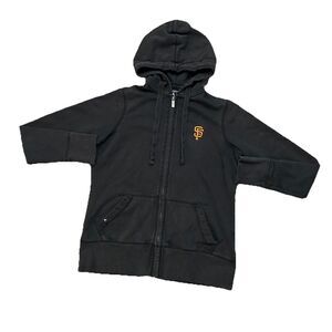 Antigua San Francisco Giants Womens Medium Black Zip Hoodie Sweatshirt
